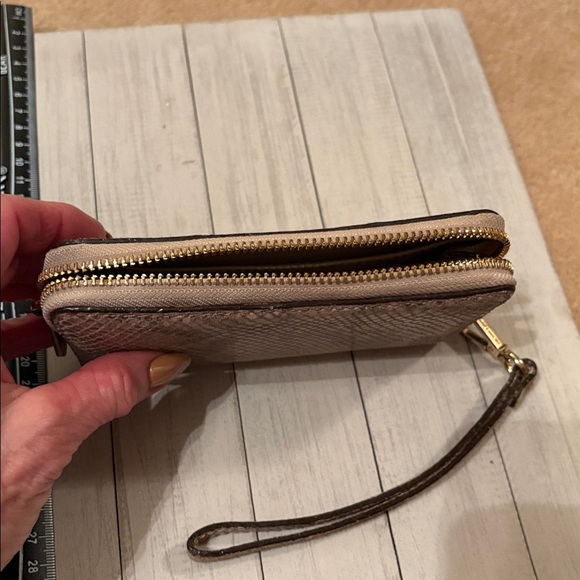 Michael Kors Brown Snakeskin Wristlet Clutch - Picture 6 of 9